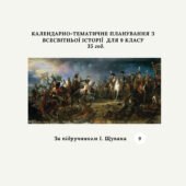 Календарно-тематичне планування з всесвітньої історії 9 клас (за підручником і. Щупака)