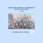 Навчальна програма з курсу «Всесвітня історія. 9 клас» (за підручником І. Щупака) 35 год.