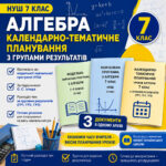 Календарно-тематичне планування уроків алгебри 7 клас НУШ з Групами результатів