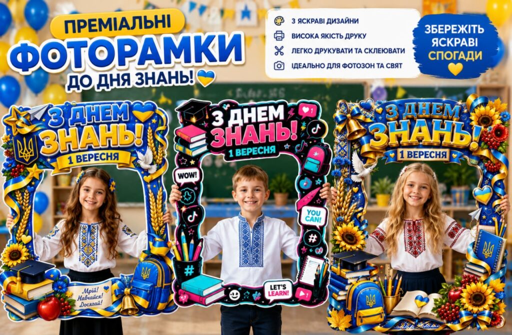 Головне зображення розробки: 🌻📚 НОВИНКА ДО 1 ВЕРЕСНЯ! 🇺🇦✨ Преміальні фоторамки до Дня знань ✨📚🌻