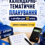 Календарно-тематичне планування з алгебри, 10 клас рівень стандарту, 1,5 години на тиждень за підручником А. Мерзляка
