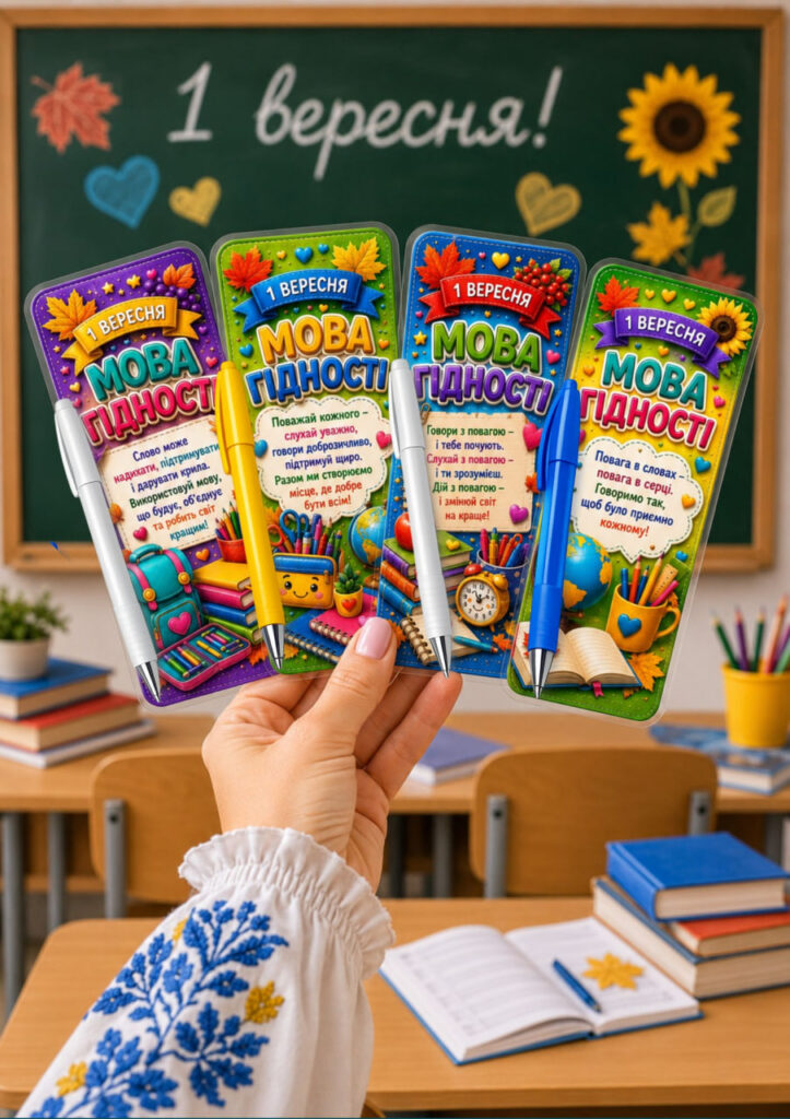 Головне зображення розробки: 📚 Закладки «Мова гідності» ✨✨НОВИНКА до 1 вересня! — гарний і символічний подарунок для учнів на перший урок!