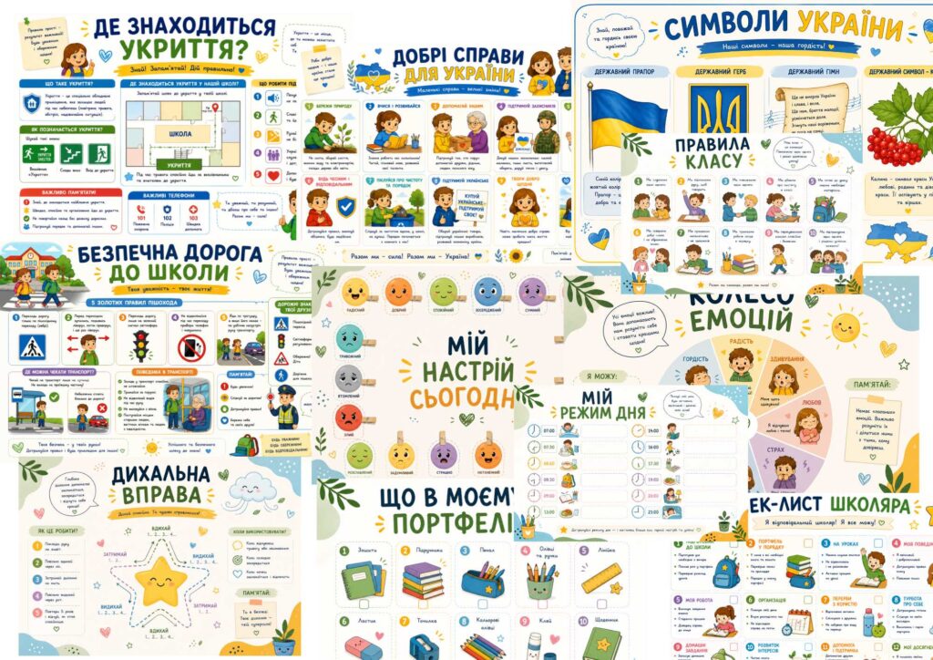 Головне зображення розробки: «Навчальні плакати для початкової школи. Комплект із 22 авторських інформаційних плакатів (можна використовувати як картки)