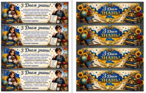 🇺🇦 Святкове привітання до Дня знань у патріотичному стилі (2 сторінки)