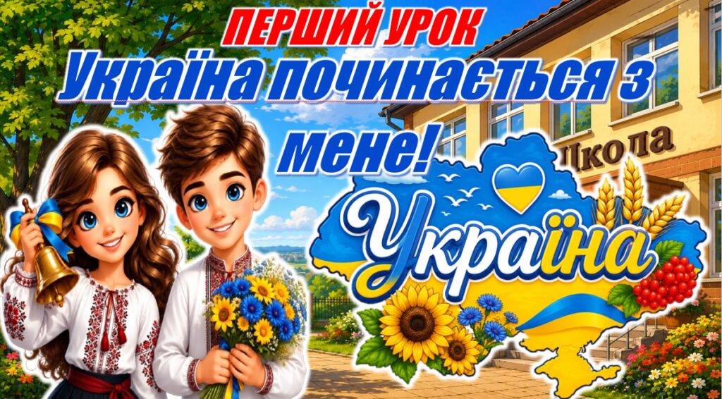 Головне зображення розробки: 📚 Перший урок 2026-2027 для учнів 2–4 класів «Україна починається з мене!» (презентація+конспект+оформлення)