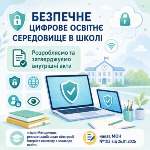 ЦИФРОВА БЕЗПЕКА ЗАКЛАДУ ОСВІТИ 🛜🌀 (з урахуванням‼ наказу МОН від 26.01.2026 №103 «Про затвердження Методичних рекомендацій щодо способів фільтрації