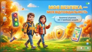 Комплект «МОЯ БЕЗПЕКА — МОЯ ВІДПОВІДАЛЬНІСТЬ» для початкових класів (презентація+плакат+робочі аркуші+розтяжка+похвальний лист)
