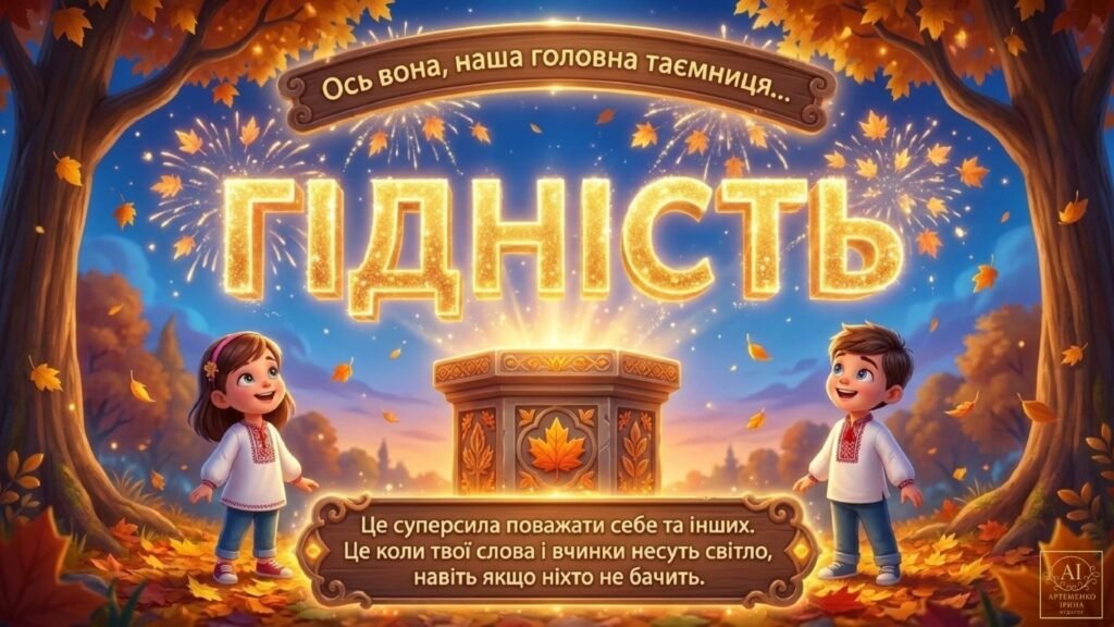 Головне зображення розробки: Презентація “МОВА ГІДНОСТІ” + постер+ 2 листівки для початкових класів
