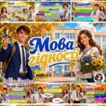 Фото розробки: МЕГА КЕЙС “Мова гідності”. Перший урок 2026-2027. Презентація + конспект + оформлення + плакат співпраці + листівки