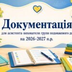 Документація для асистента вихователя групи подовженого дня ГПД на 2026-2027 н.р.