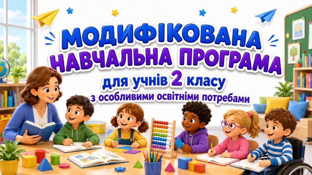 Головне зображення розробки: МОДИФІКОВАНА НАВЧАЛЬНА ПРОГРАМА для учня / учениці 2 класу з особливими освітніми потребами за типовою освітньою програмою, розробленою під керівництв