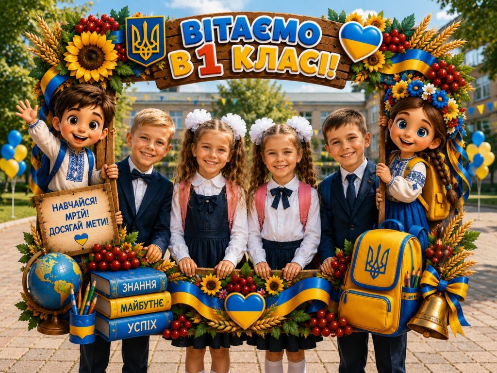 Головне зображення розробки: Фоторамка «Вітаємо в 1 класі!»
