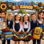 Фоторамка «Вітаємо в 1 класі!»