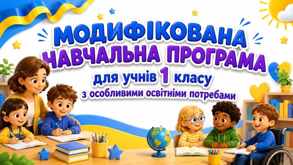 Головне зображення розробки: МОДИФІКОВАНА НАВЧАЛЬНА ПРОГРАМА для учня / учениці 1 класу з особливими освітніми потребами за типовою освітньою програмою, розробленою під керівництв