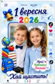 🎓 Фоторамка до 1 Вересня 2026 — БЕЗКОШТОВНО! 💙📚
