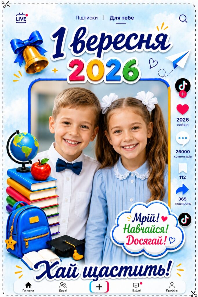Головне зображення розробки: 🎓 Фоторамка до 1 Вересня 2026 — БЕЗКОШТОВНО! 💙📚