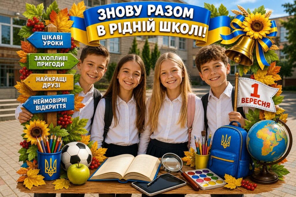 Головне зображення розробки: Фоторамка “Знову разом у рідній школі!”