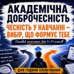 Академічна доброчесність для 5–11 класів. Презентація «Чесність у навчанні — вибір, що формує тебе»