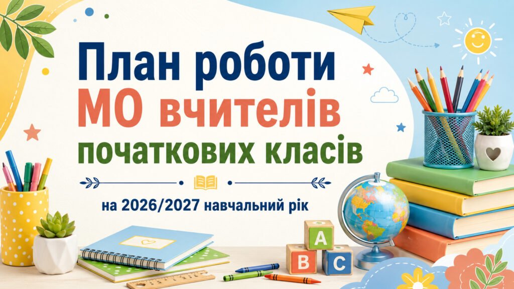 Головне зображення розробки: План роботи (з протоколами) методичного об’єднання вчителів початкових класів на 2026/2027 навчальний рік