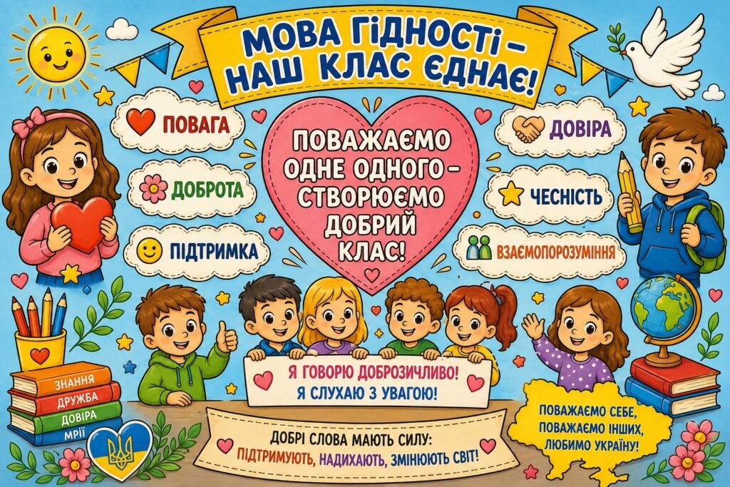 Головне зображення розробки: Плакат співпраці (Розмальовка) “Мова гідності”