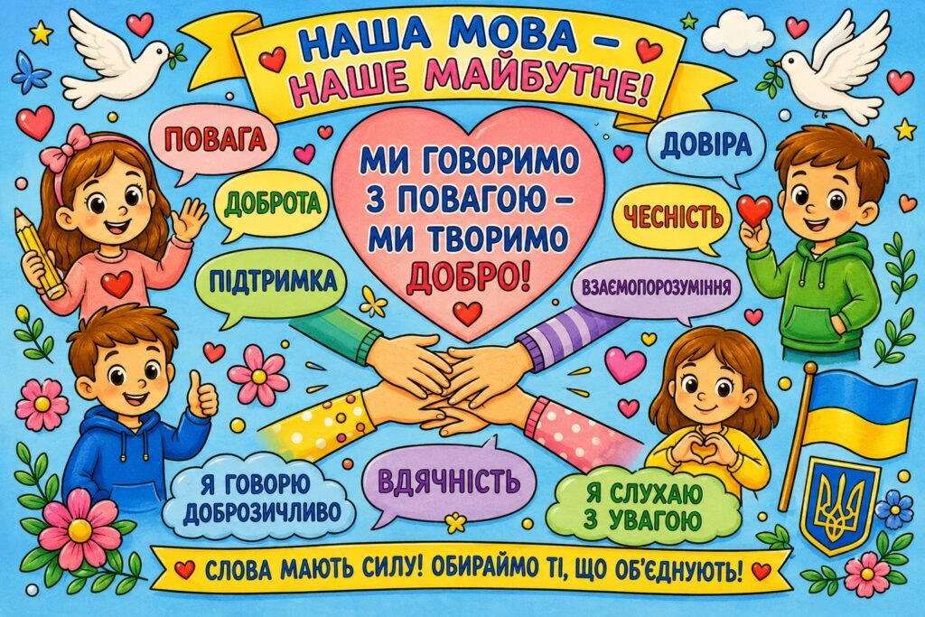 Головне зображення розробки: Плакат співпраці (Розмальовка) “Мова гідності”