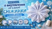 Майстер-клас із виготовлення об’ємної сніжинки з ажурних серветок