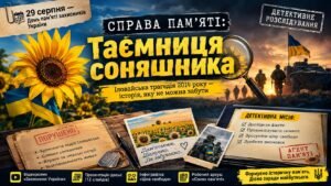 «Справа пам’яті: Таємниця соняшника» — детективне розслідування до Дня пам’яті захисників України (29 серпня) для підлітків