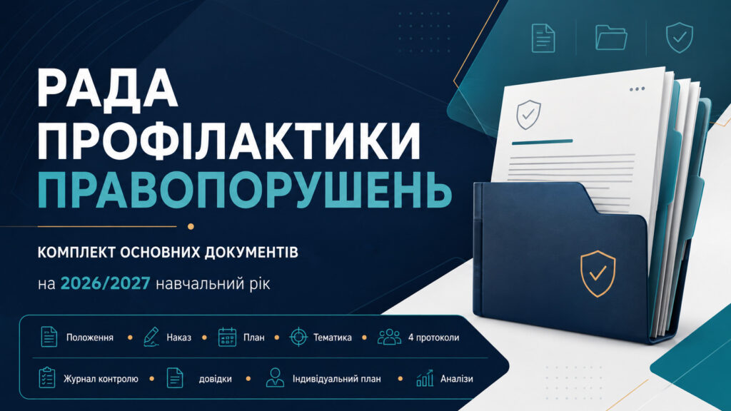 Головне зображення розробки: РАДА ПРОФІЛАКТИКИ ПРАВОПОРУШЕНЬ на 2026/2027 навчальний рік