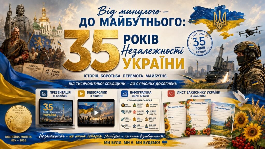 Головне зображення розробки: 35 років Незалежності України: Шлях крізь бурі до живої держави