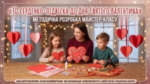 «3D сердечко-підвіска до Дня Святого Валентина»: методична розробка майстер-класу