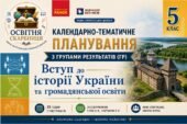 Календарно-тематичне планування з ГР курсу Вступ до iсторї України та громадянської освіти. 5 клас НУШ.35 годин, за підручником Гісем М