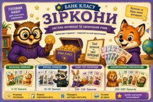 ⭐ «ЗІРКОНИ — валюта нашого класу» — система мотивації та заохочення учнів