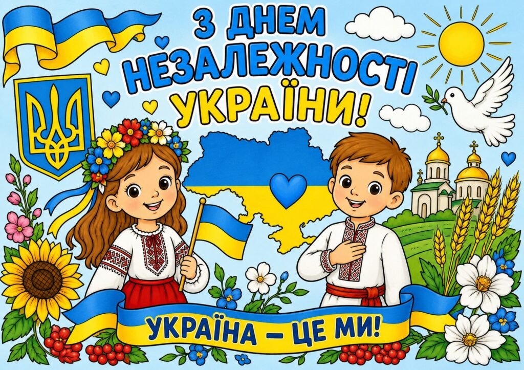 Головне зображення розробки: Плакат співпраці (Розмальовка) “День незалежності України” 💙💛