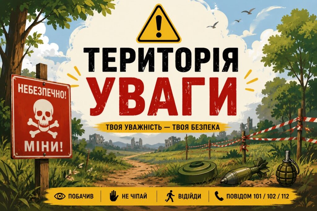 Головне зображення розробки: Презентація «ТЕРИТОРІЯ УВАГИ: МІННА БЕЗПЕКА»