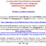Фото розробки: КАЛЕНДАРНЕ ПЛАНУВАННЯ із ГР. ІНТЕГРОВАНИЙ КУРС ЛІТЕРАТУР(української та зарубіжної) 9 кл. НУШ. ЯЦЕНКО Т.О.(88 год /2,5 год на тиждень)