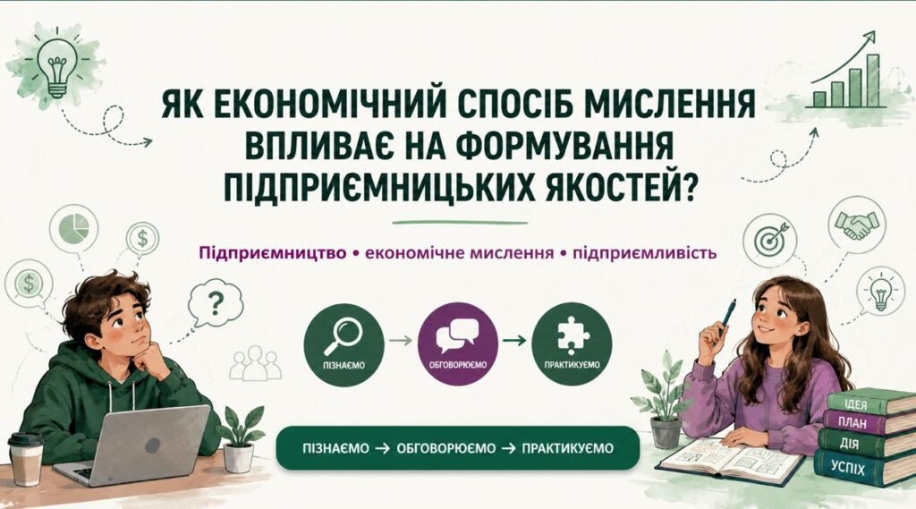 Головне зображення розробки: Презентація “Як економічний спосіб мислення впливає на формування підприємницьких якостей”