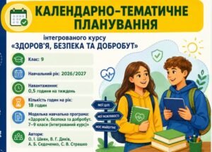 Календарно-тематичне планування ЗБД, 9 клас, за модельною навчальною програмою О. Шиян, В. Дяківа, А. Седоченко, С. Страшка на 2026/2027 навчальний рі