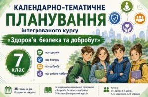 Календарно-тематичне планування ЗБД, 7 клас, за модельною навчальною програмою О. І. Шиян, В. Г. Дяків, та інш.