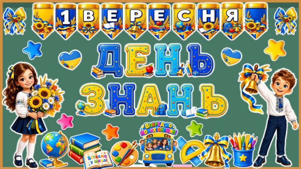 Головне зображення розробки: Набір оформлення класу до 1 вересня «1 ВЕРЕСНЯ. ДЕНЬ ЗНАНЬ»