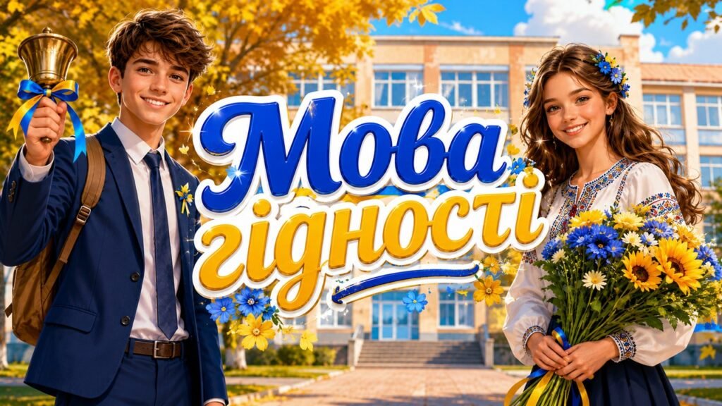 Головне зображення розробки: МЕГА КЕЙС “Мова гідності”. Перший урок 2026-2027. Презентація + конспект + оформлення + плакат співпраці + листівки