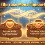 Фото розробки: Перший урок ” Таємниця мови гідності”