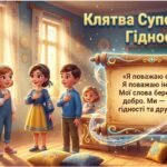 Фото розробки: Перший урок ” Таємниця мови гідності”