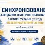 Синхронізоване календарно-тематичне планування з історії України (52 год) і всесвітньої історії (35 год) для 9 класу НУШ, автори: І. Щупак, О, Бурлака