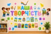 Яскравий куточок для школи або садочка «НАША ТВОРЧІСТЬ»!