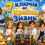 7 ключів до Країни Знань — МЕГАНАБІР для першокласників. 1 вересня, День знань, перший урок. Анімована презентація + конспект + друковані матеріали +