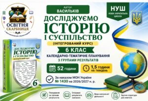 Календарно-тематичне планування «Досліджуємо історію і суспільство» 6 клас НУШ — 52 години / 1,5 години на тиждень Автор: Васильків