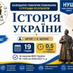 Календарно-тематичне планування з Історії України, 7 клас НУШ — 19 годин / 0,5 години на тиждень Автор: І. Я. Щупак