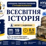 Календарно-тематичне планування з Всесвітньої історії, 7 клас НУШ — 19 годин / 0,5 години на тиждень Автор: Т. Ладиченко