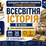 Календарно-тематичне планування з Всесвітньої історії, 8 клас НУШ — 35 годин / 1 година на тиждень Автор: Т. Ладиченко