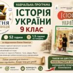 Навчальна програма Історія України 9 клас НУШ — 52 години / 1,5 години на тиждень | за підручником Пометун